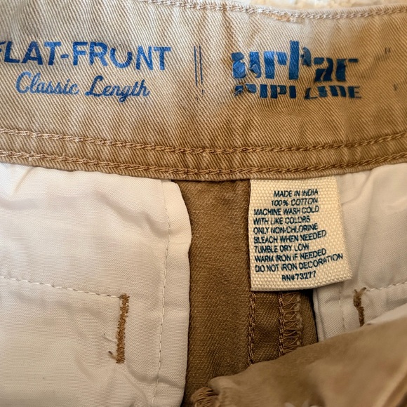 Urban Pipeline Flat Front Classic Length Casual Tan Shorts - Picture 3 of 5